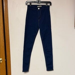 3/$15 LOVE Denim Jeggings Indigo Stretch Skinny Dark Blue Jeans Casual Pants